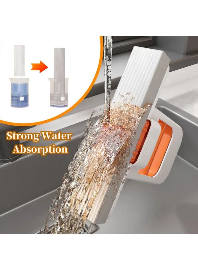 Black Portable Self Wringing Handheld Mop Wet Dry Multi Surface Cleaner - Image 2